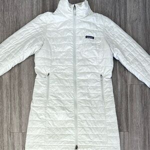 Patagonia Long Length Nano Puff Jacket Womens Medium Puffer Coat Excellent Cond
